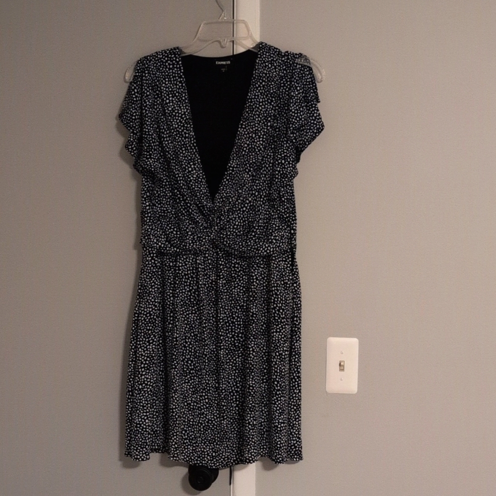 Express Chiffon Spotted Dress